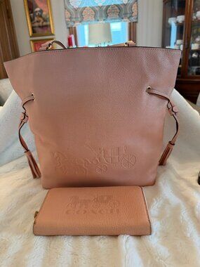 Coach bag with matching wallet